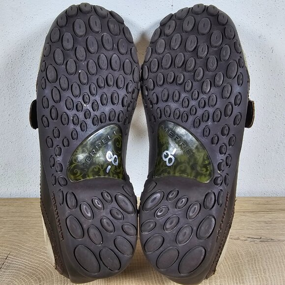 Merrell Plaza Bandeau Womens Mary Jane Shoes Outdoor Dark Taupe Suede Size 9 - Picture 10 of 14